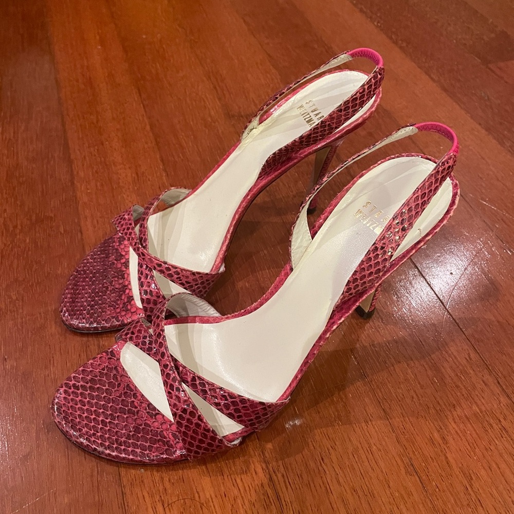 Stuart Weitzman Pink Slingbacks